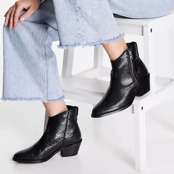 Allsaints Carlotta snakeskin boot - Picture 5 of 5